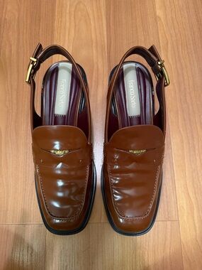 Franco Sarto Women's Chestnut Brown Slingback Loafers